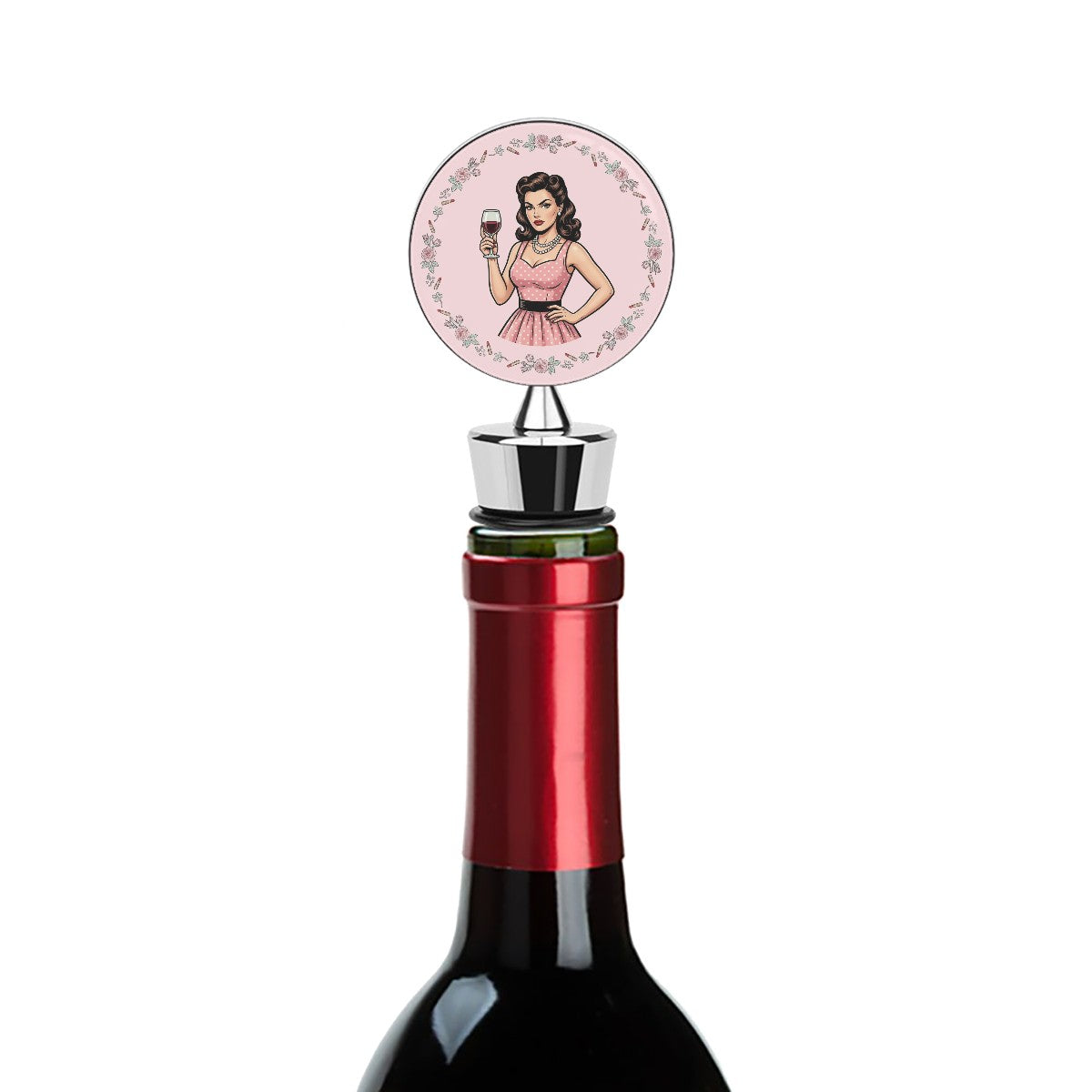 50s Retro Wine Bottle Stopper – Reusable Wine Saver