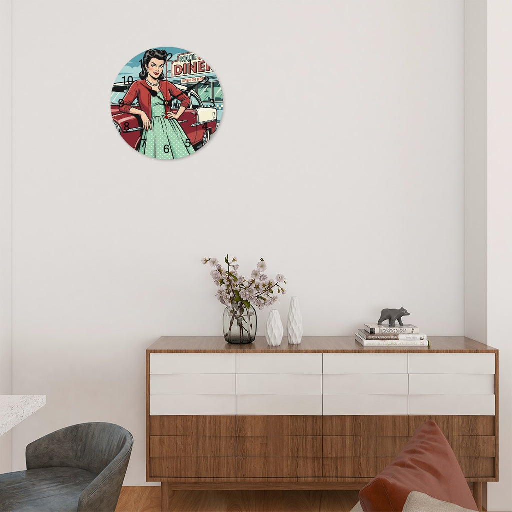 50s Retro Wall Clock