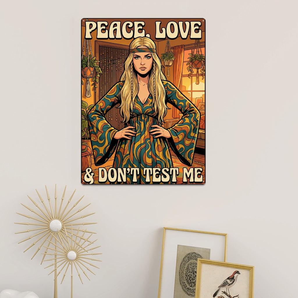 70s Retro Metal Tin Sign 16"x12" (Vertical)