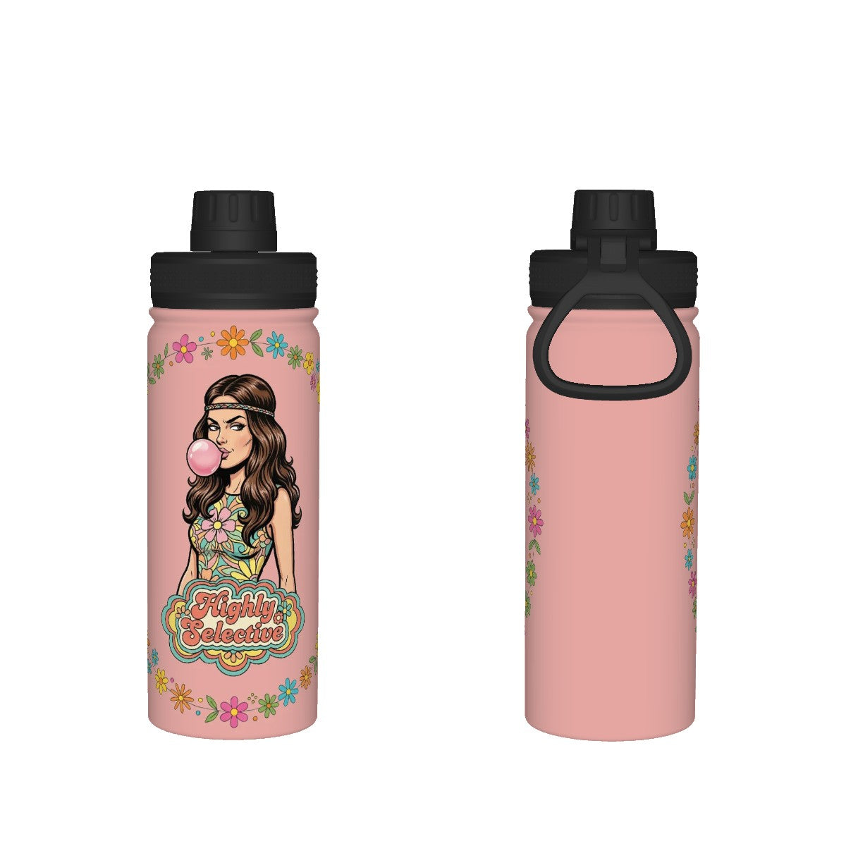 70s Retro Insulated Water Bottle (18oz)