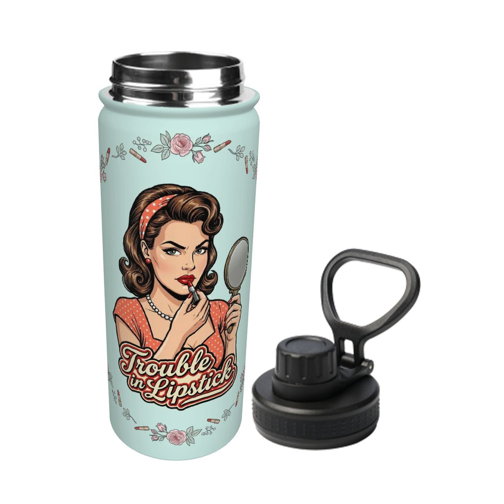 50s Retro Insulated Water Bottle (18oz)