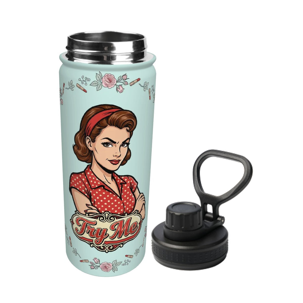 50s Retro Insulated Water Bottle (18oz)