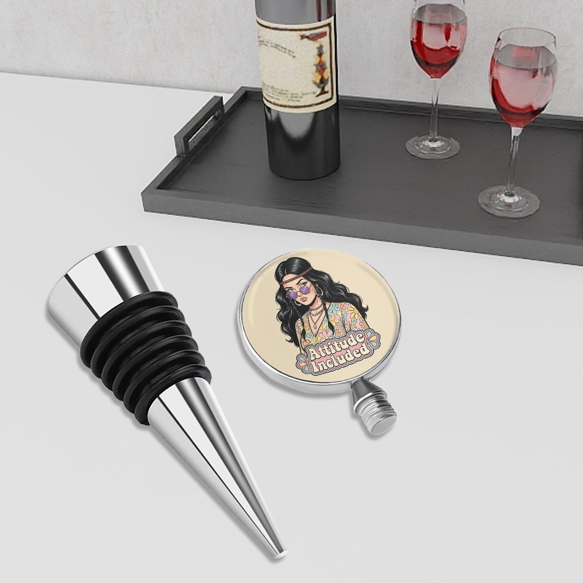 70s Retro Wine Bottle Stopper