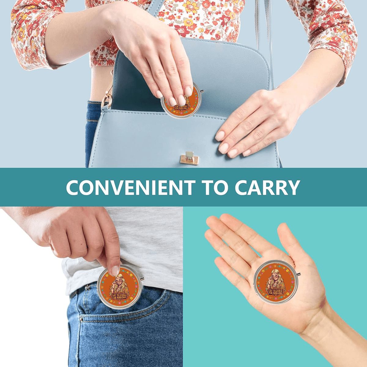 70s Retro Pocket Pill Case