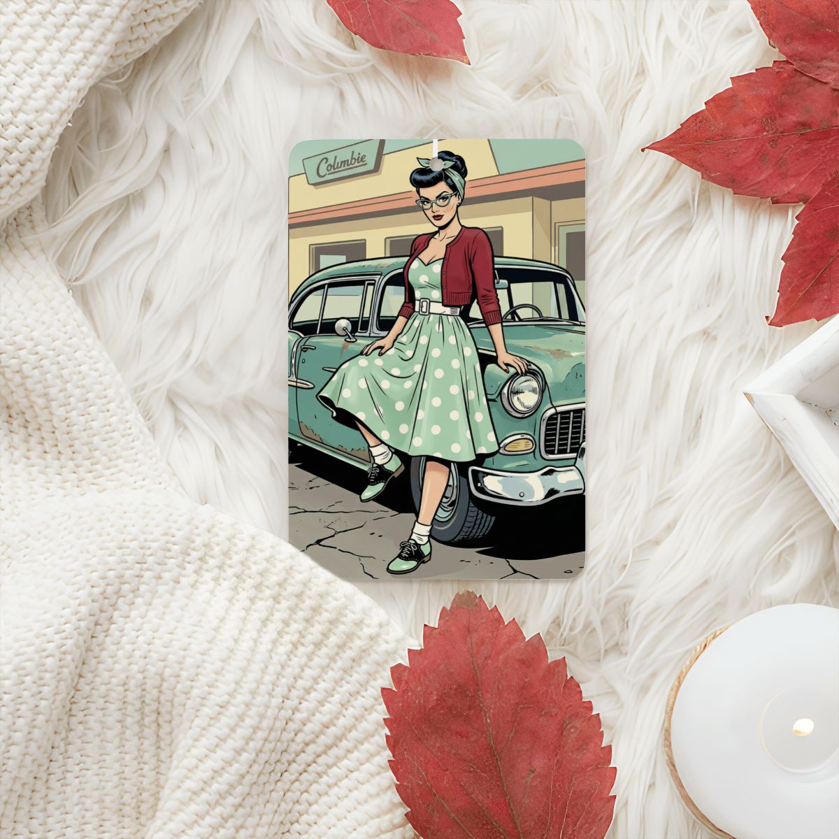 50s Retro Car Air Freshener Card (1pc)