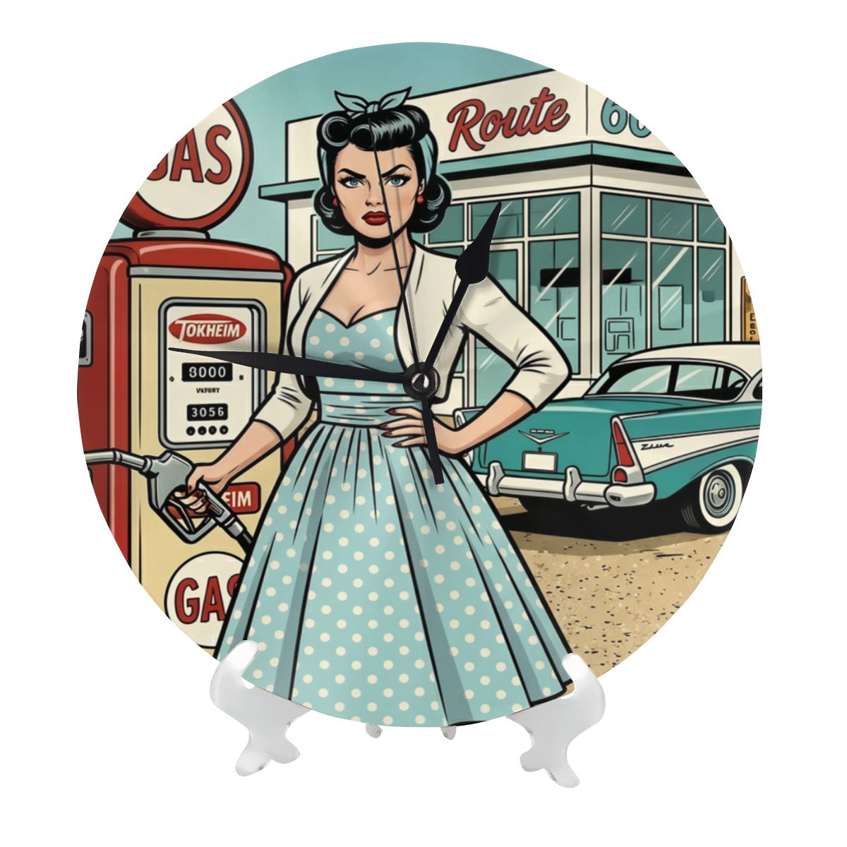 50s Retro Wall & Desk Clock