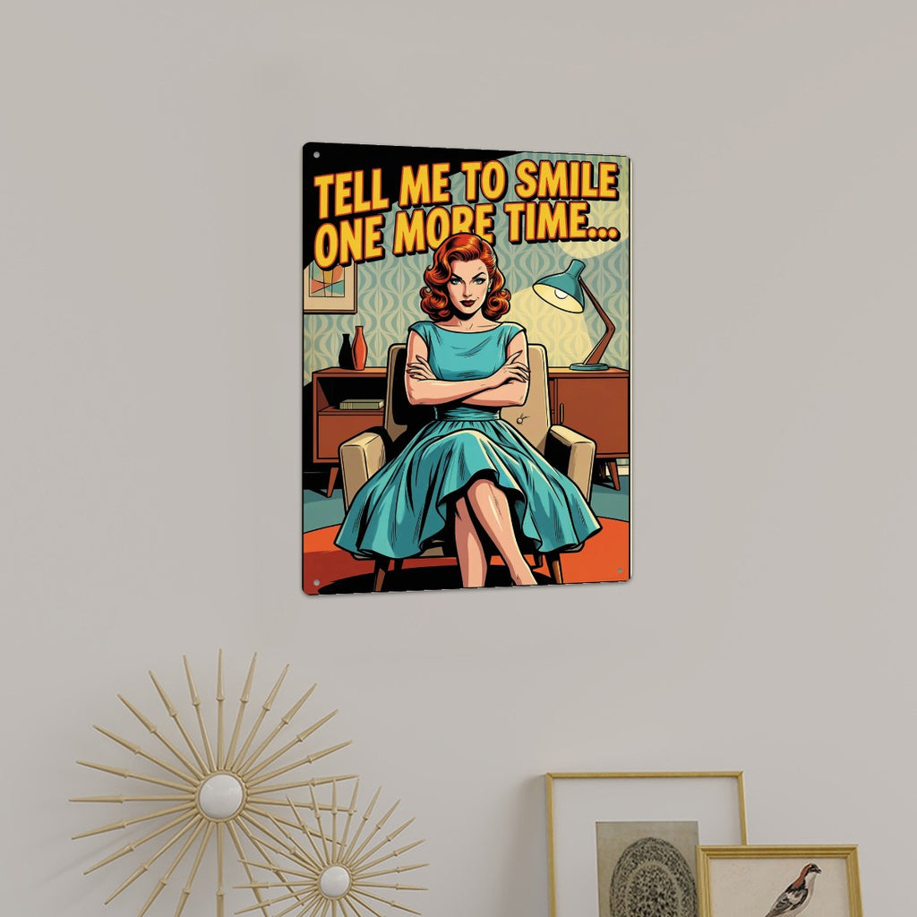 50s Retro Metal Tin Sign 16"x12" (Vertical)