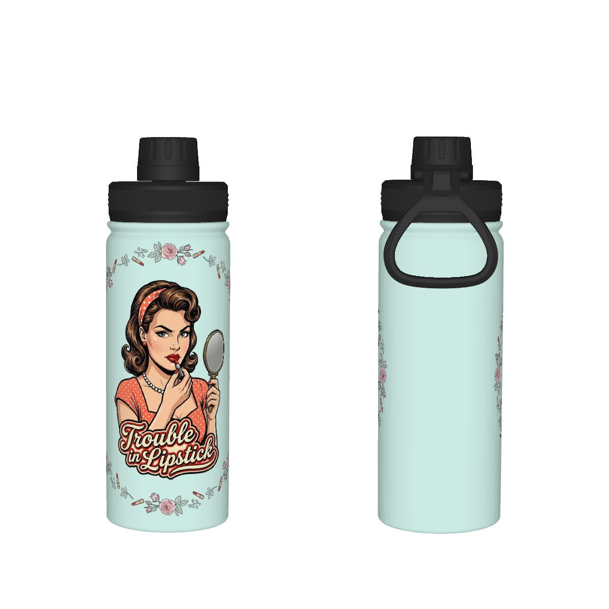 50s Retro Insulated Water Bottle (18oz)