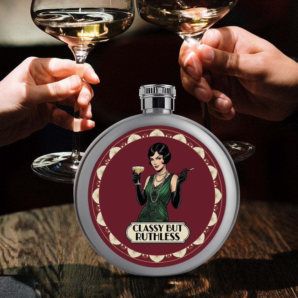 1920s Art Deco Round Flask (5 oz)