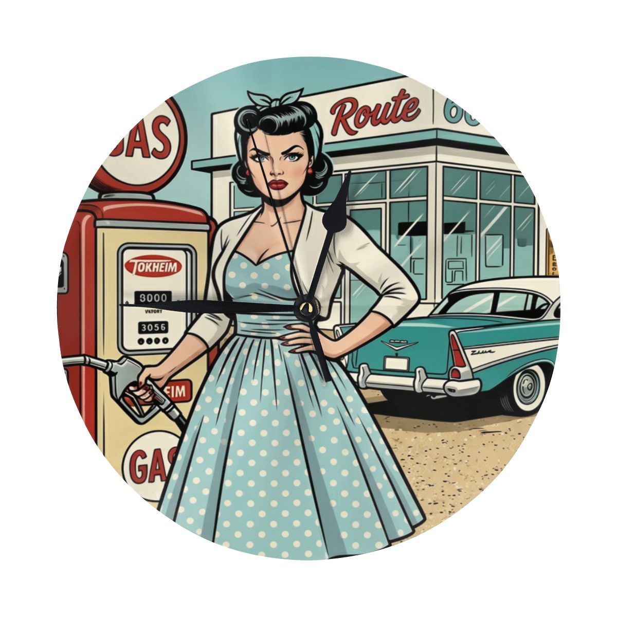 50s Retro Wall & Desk Clock