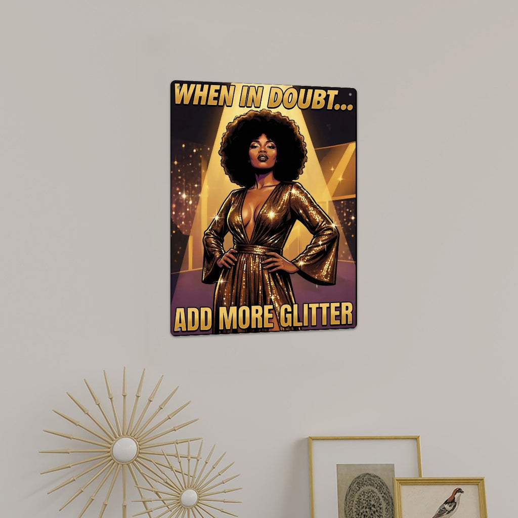 70s Retro Metal Tin Sign  16"x12" (Vertical)