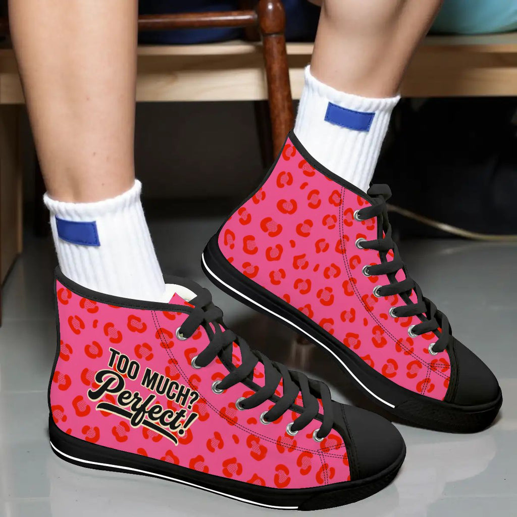 50s Retro High Top Canvas Shoes