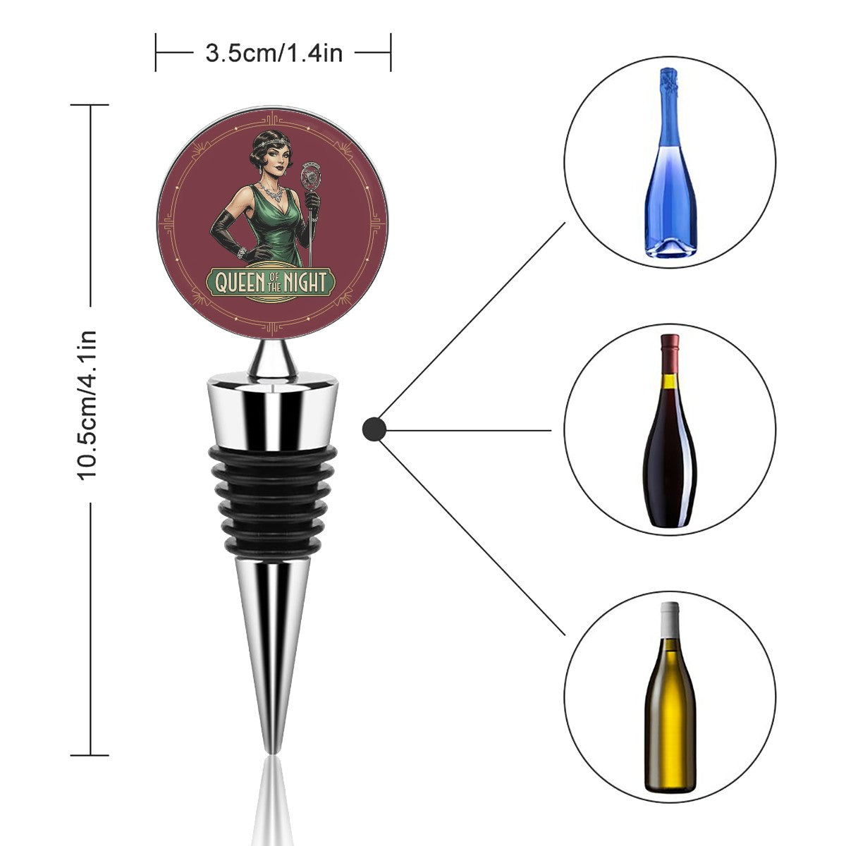 1920s Art Deco Wine Bottle Stopper – Vintage Style Meets Practical Wine Preservation
