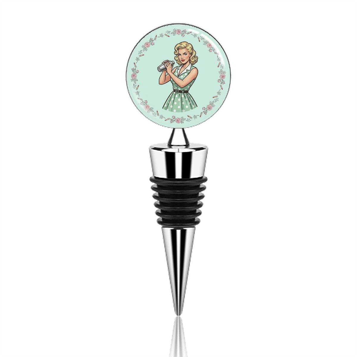 50s Retro Wine Bottle Stopper – Reusable Wine Saver