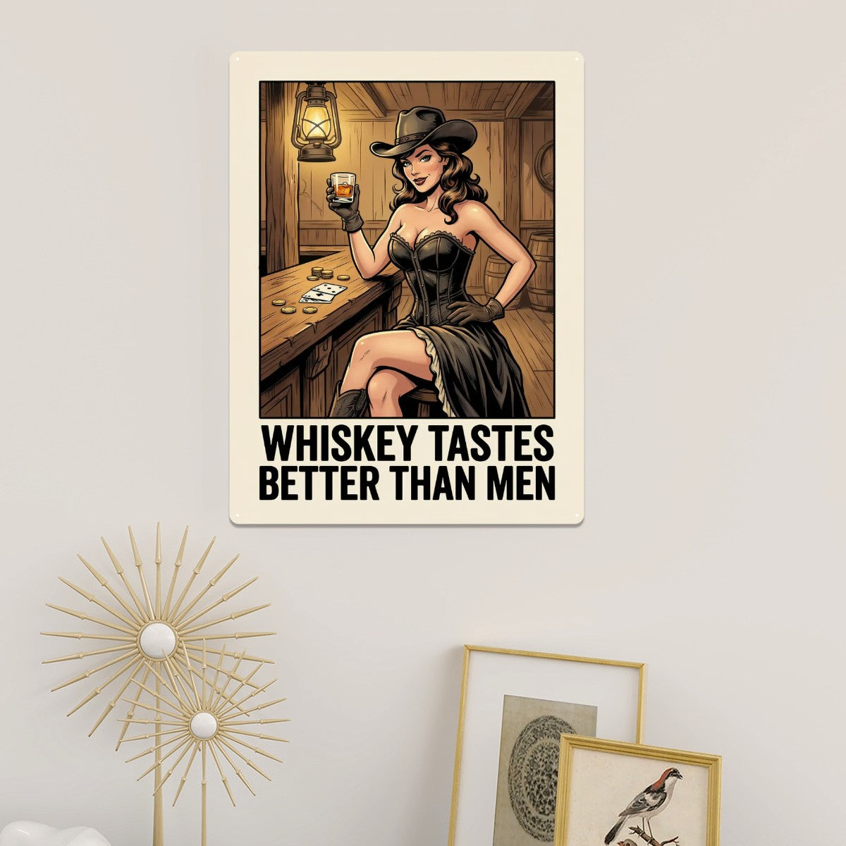 Western Metal Tin Sign 16"x12" (Vertical)