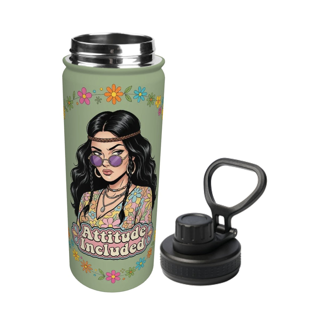 70s Retro Insulated Water Bottle (18oz)