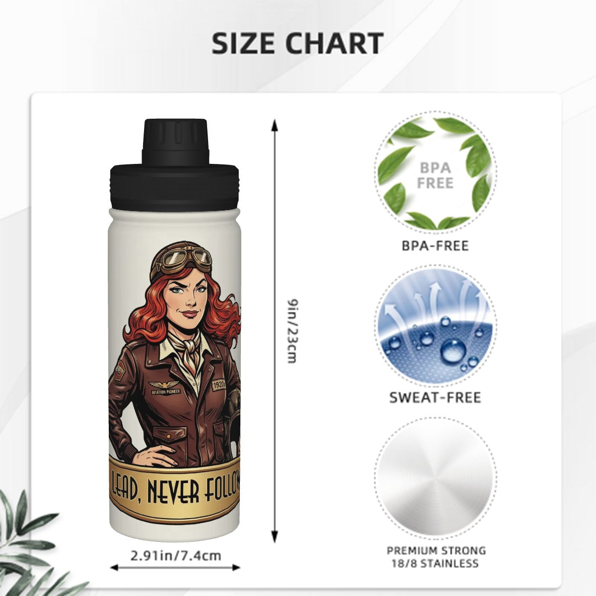 20s Vintage Insulated Water Bottle (18oz)