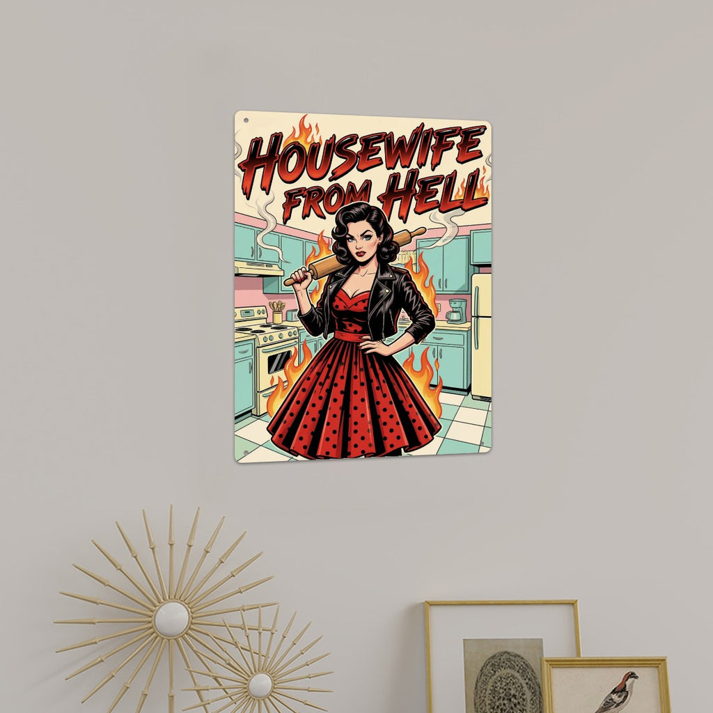 50s Retro Metal Tin Sign 16"x12" (Vertical)