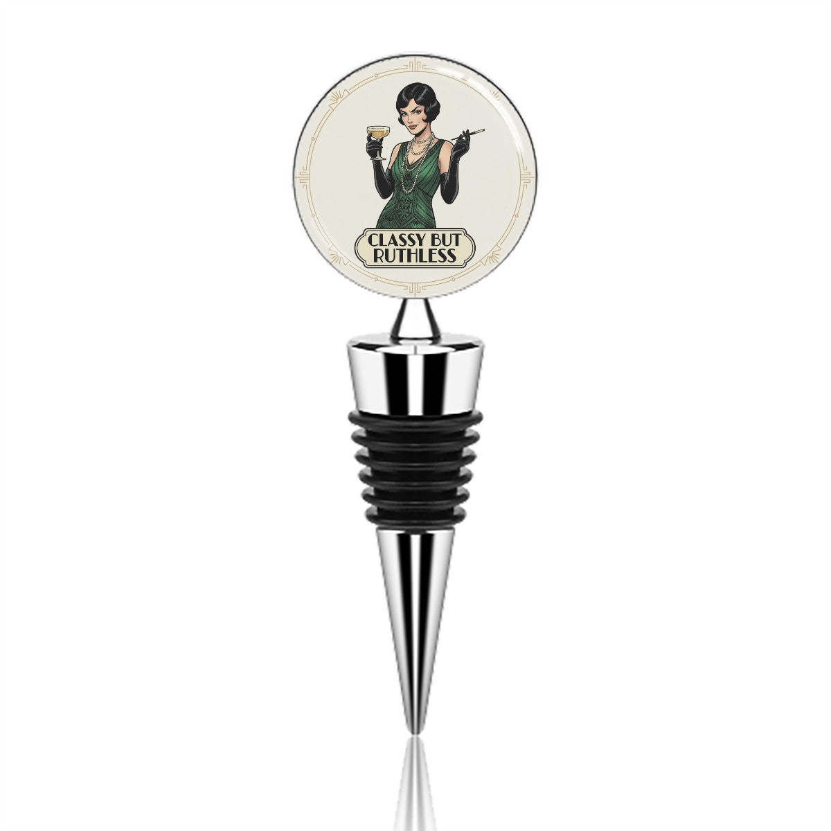 1920s Art Deco Wine Bottle Stopper – Vintage Style Meets Practical Wine Preservation