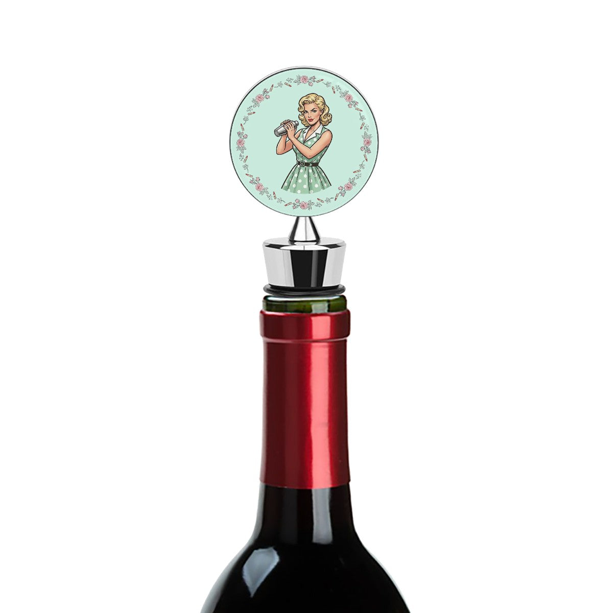 50s Retro Wine Bottle Stopper – Reusable Wine Saver
