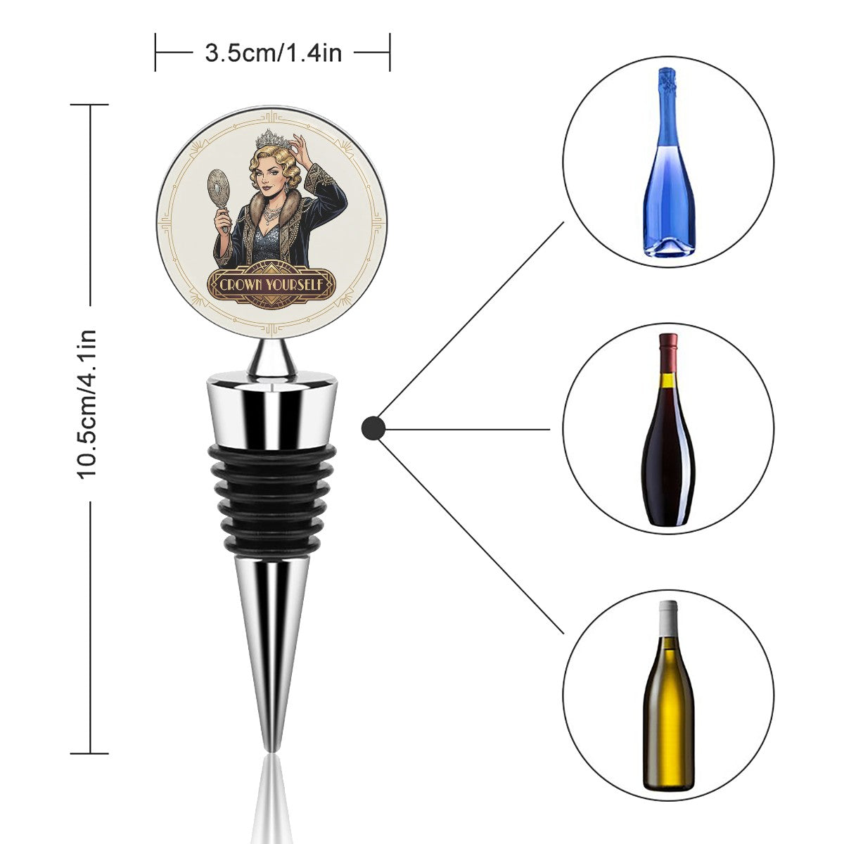 1920s Art Deco Wine Bottle Stopper – Vintage Style Meets Practical Wine Preservation