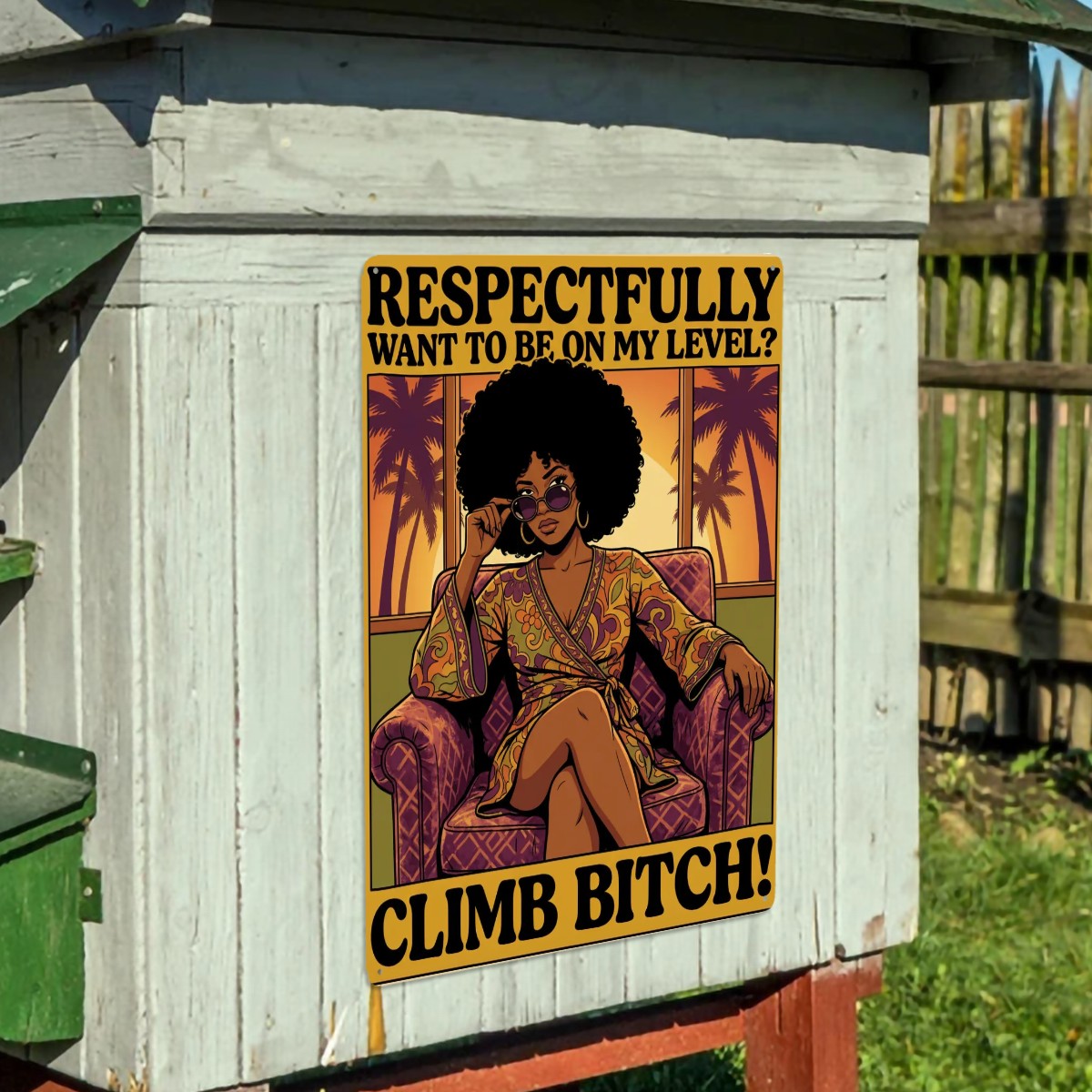 70s Retro Metal Tin Sign  16"x12" (Vertical)