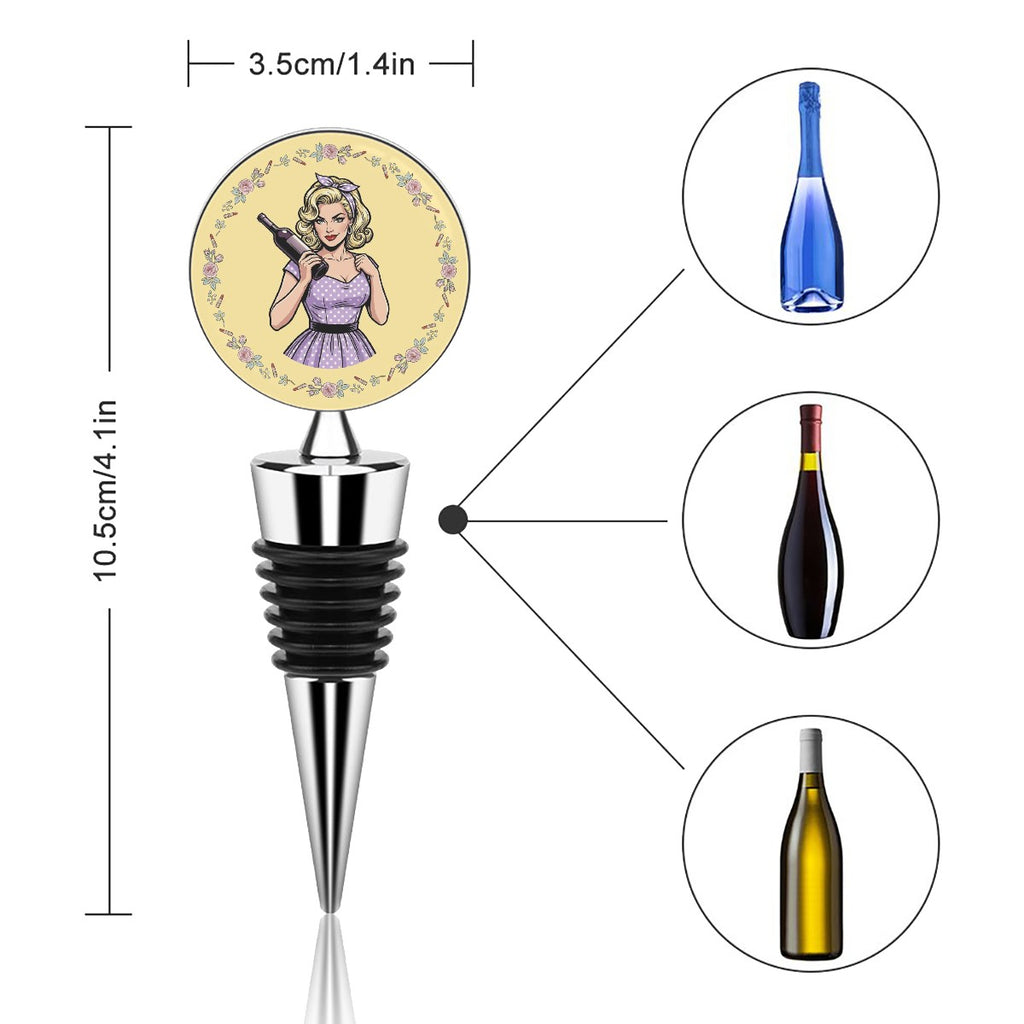 50s Retro Wine Bottle Stopper – Reusable Wine Saver