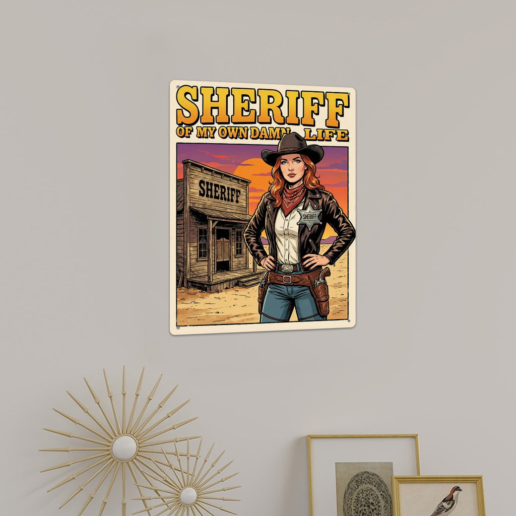 Western Metal Tin Sign 16"x12" (Vertical)