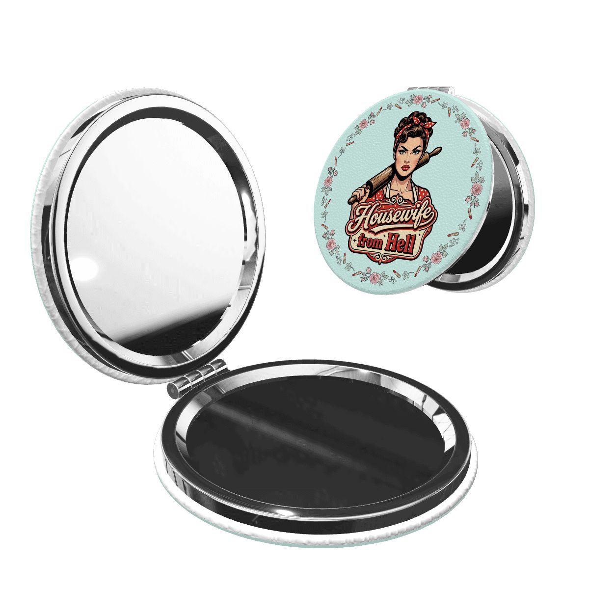50s Retro Compact Pocket Mirror - Housewife from Hell