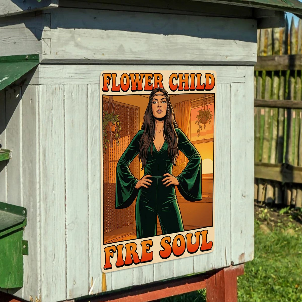 70s Retro Metal Tin Sign  16"x12" (Vertical)