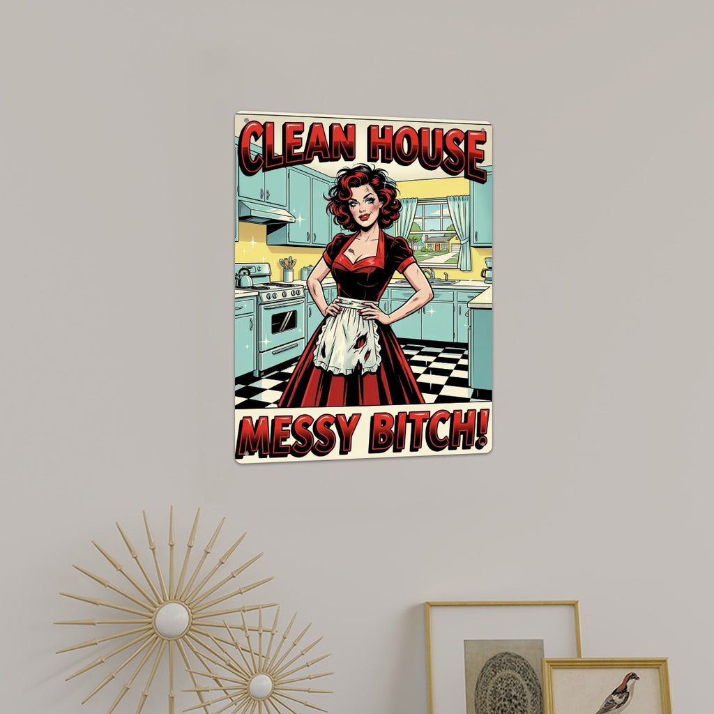 50s Retro Metal Tin Sign 16"x12" (Vertical)