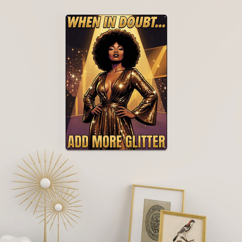 70s Retro Metal Tin Sign  16"x12" (Vertical)