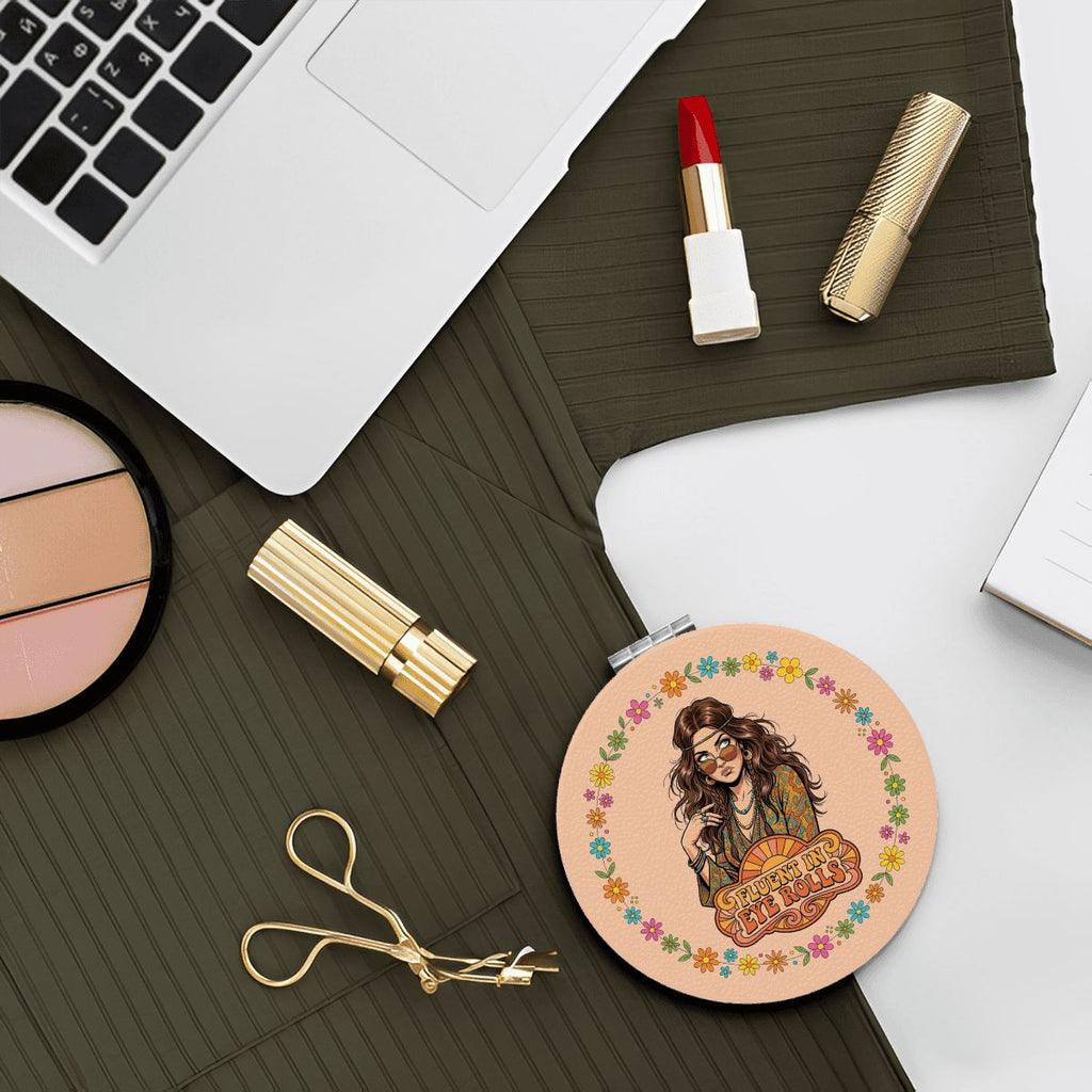 70s Retro Compact Pocket Mirror