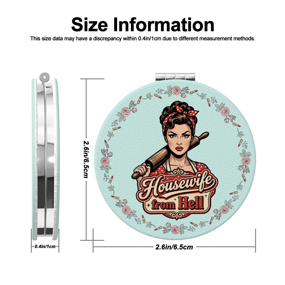 50s Retro Compact Pocket Mirror - Housewife from Hell