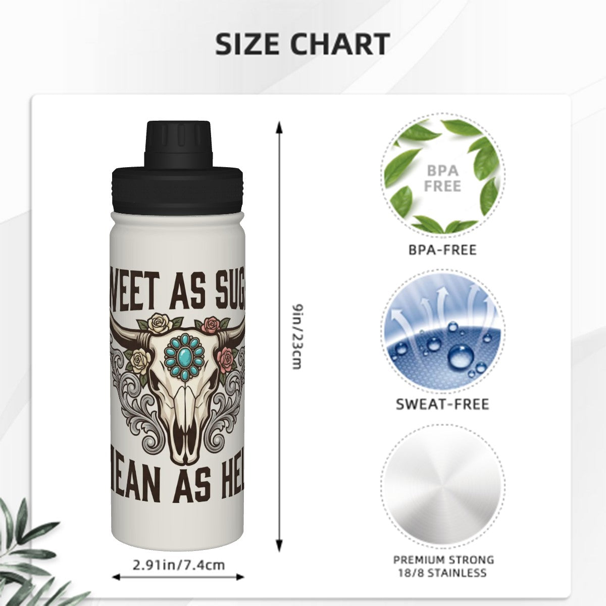 Western Insulated Water Bottle (18oz)