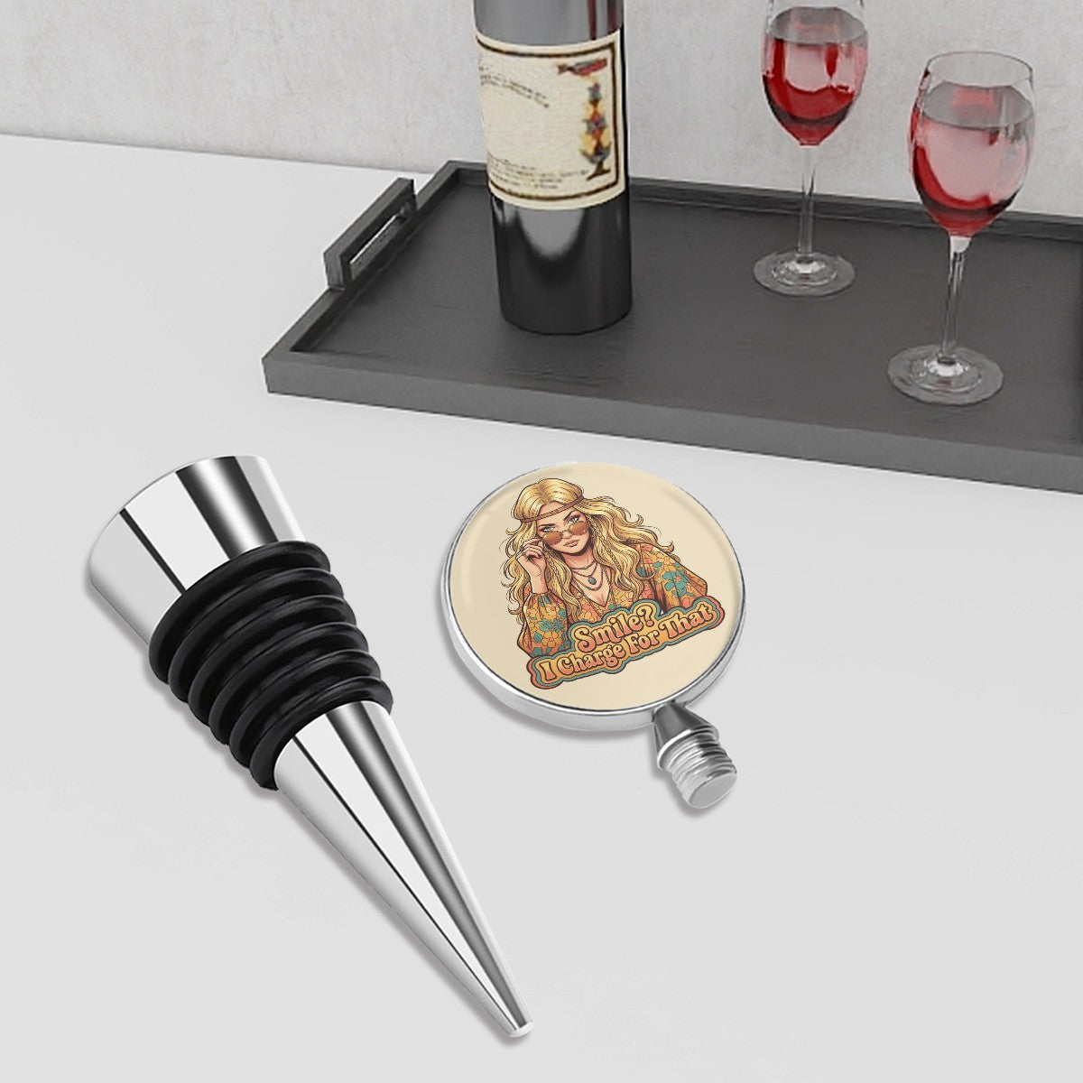 70s Retro Wine Bottle Stopper