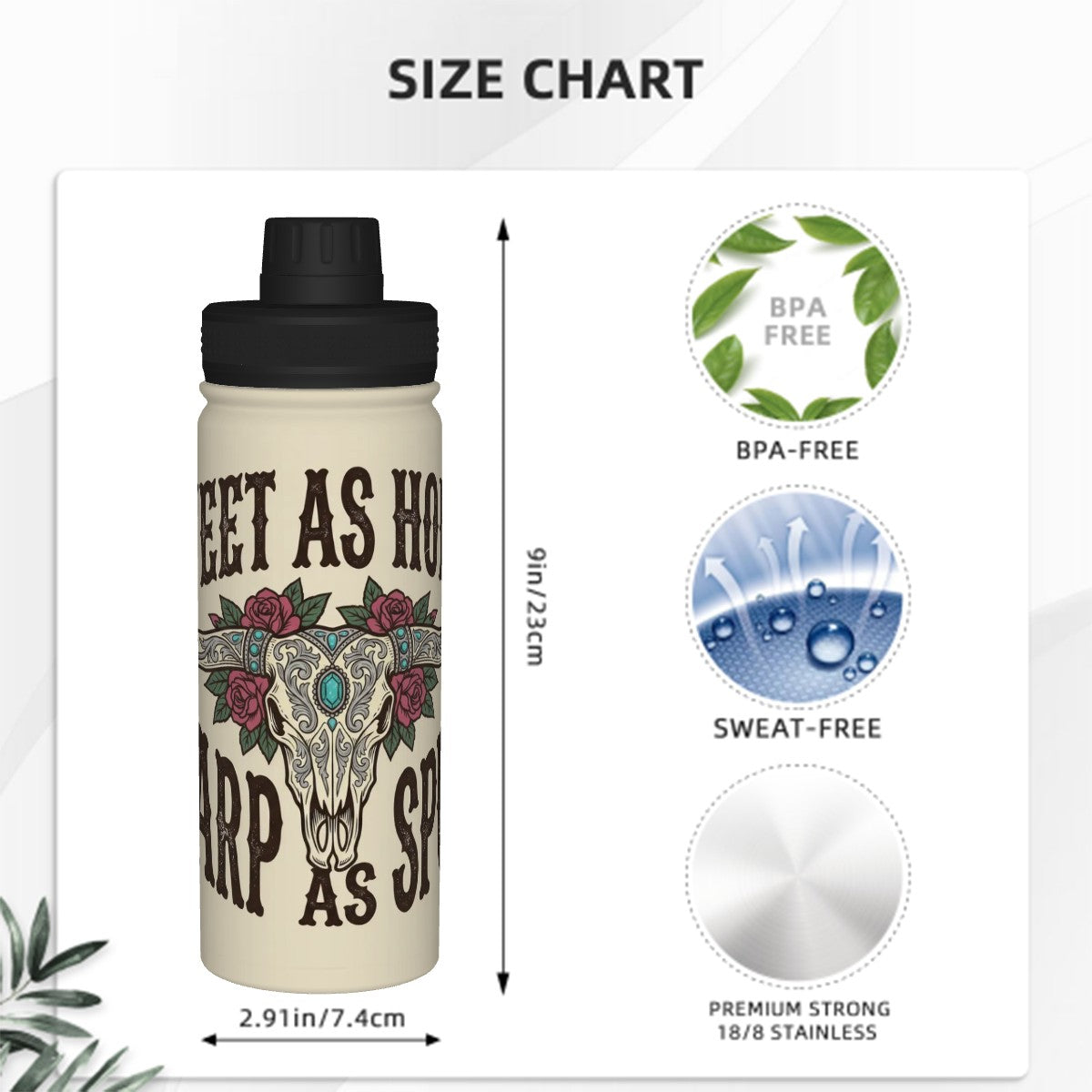 Western Insulated Water Bottle (18oz)