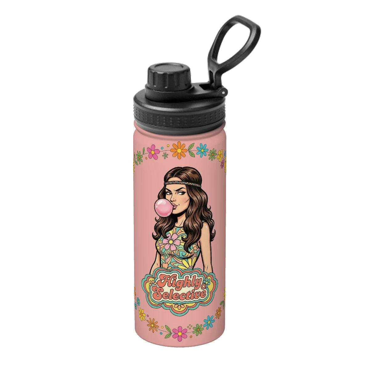 70s Retro Insulated Water Bottle (18oz)