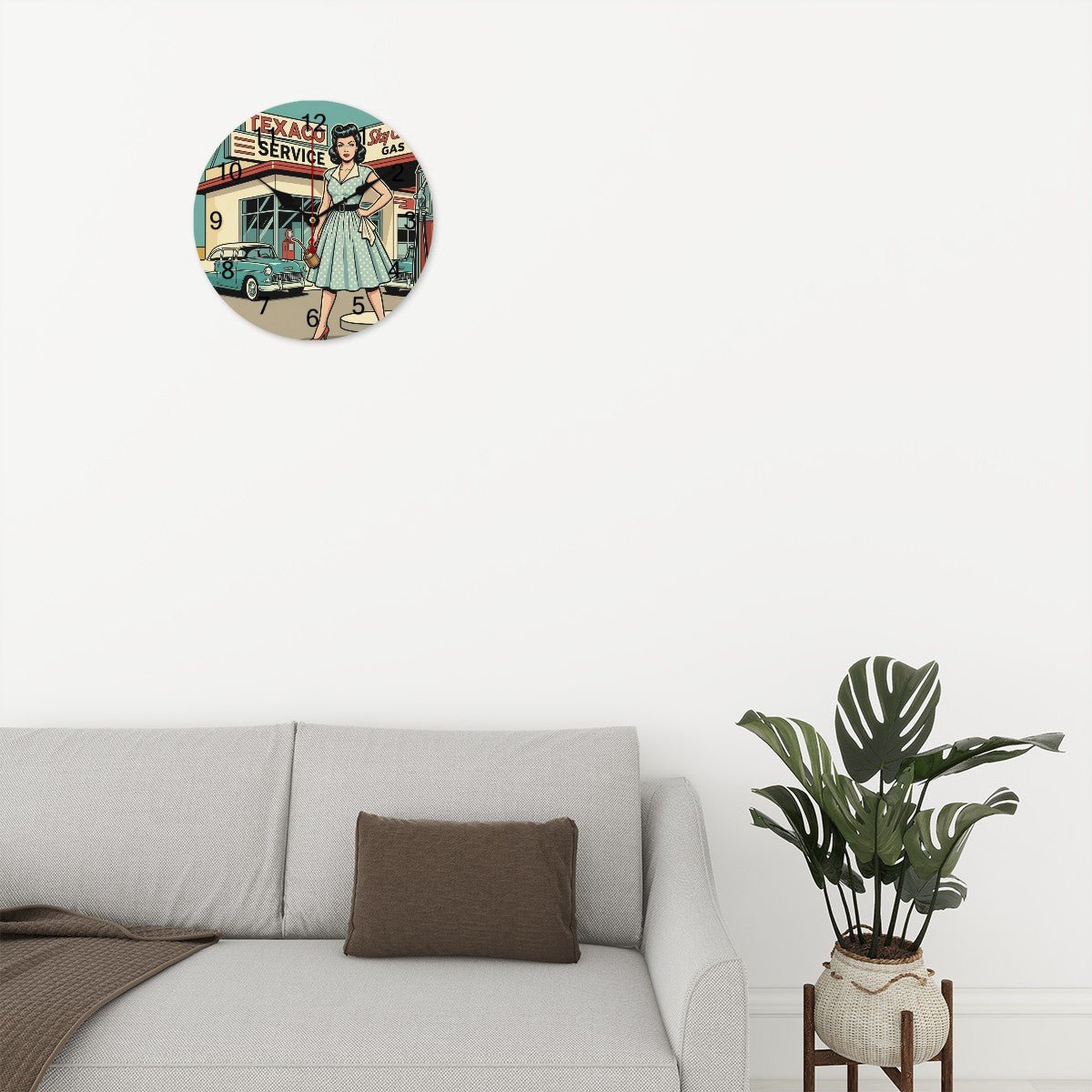 50s Retro Wall Clock