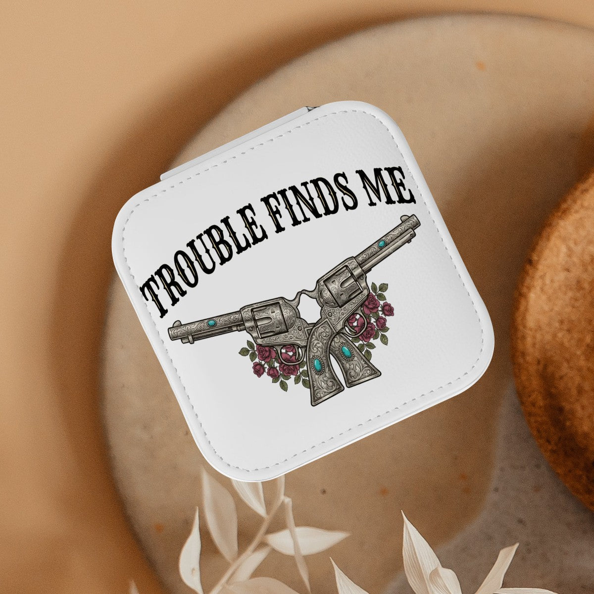 Western Travel Jewelry Box – Trouble Finds Me