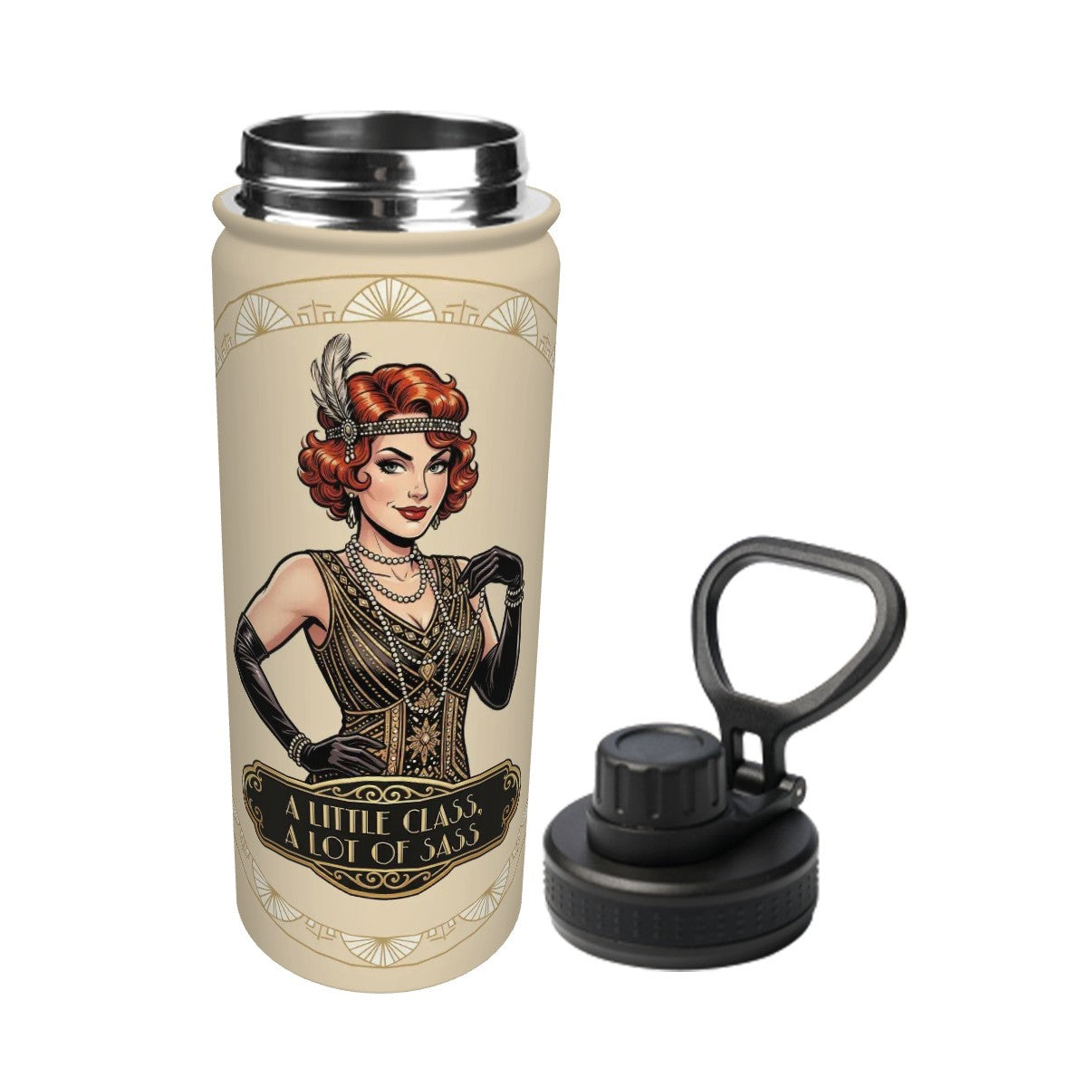 20s Vintage Insulated Water Bottle (18oz)