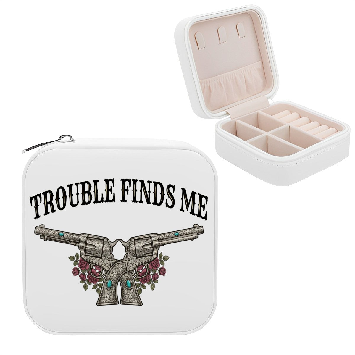 Western Travel Jewelry Box – Trouble Finds Me