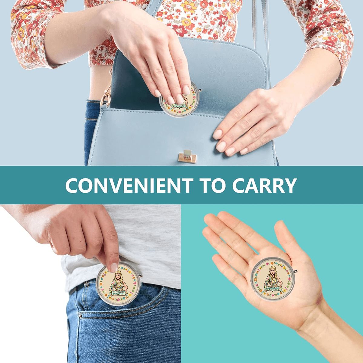70s Retro Pocket Pill Case