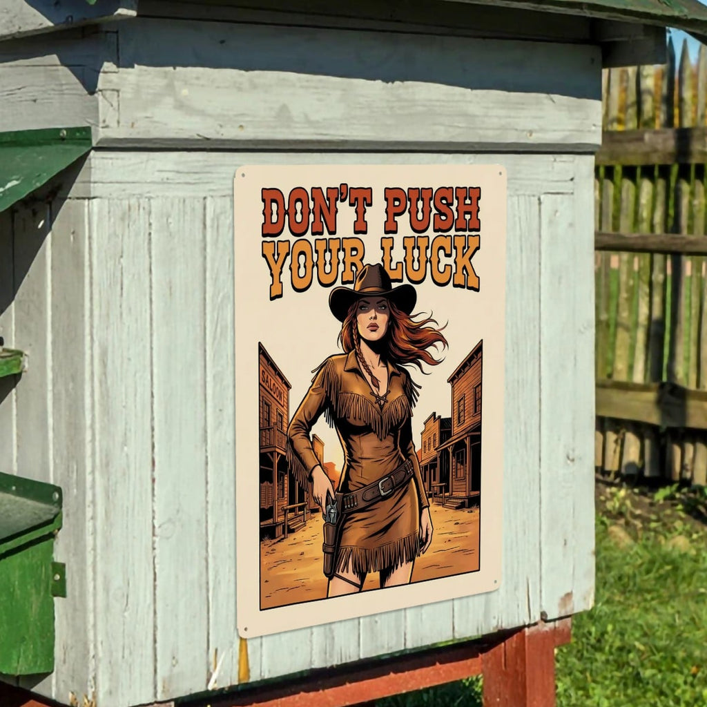 Western Metal Tin Sign 16"x12" (Vertical)