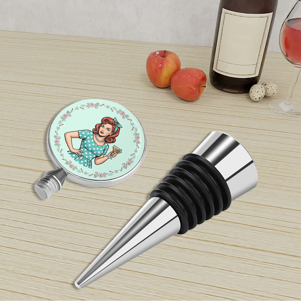 50s Retro Wine Bottle Stopper – Reusable Wine Saver