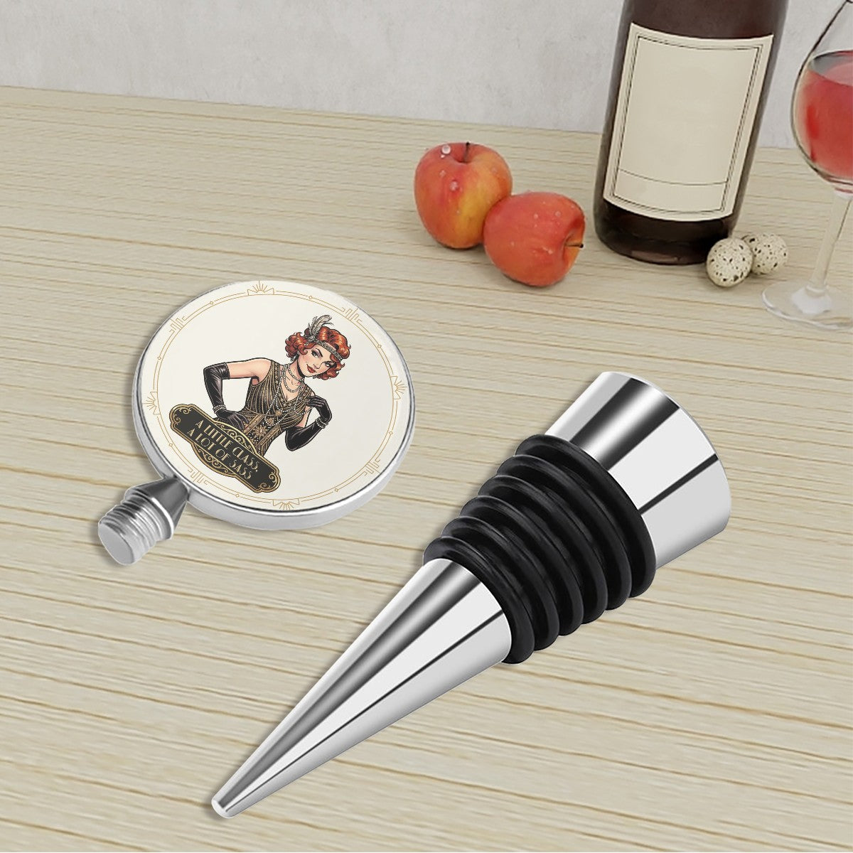 1920s Art Deco Wine Bottle Stopper – Vintage Style Meets Practical Wine Preservation