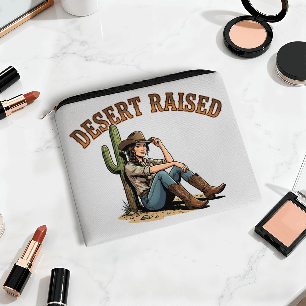 Desert Raised Cowgirl Travel Makeup Pouch