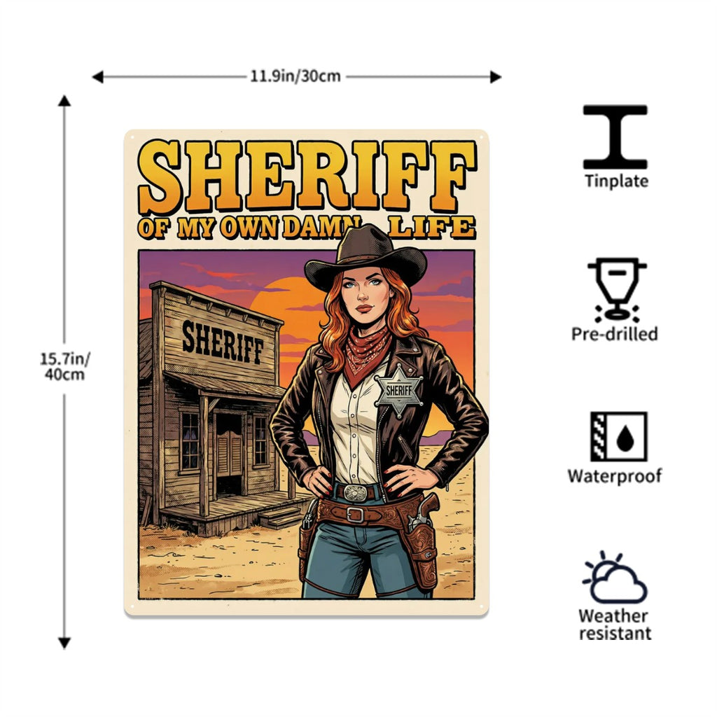 Western Metal Tin Sign 16"x12" (Vertical)