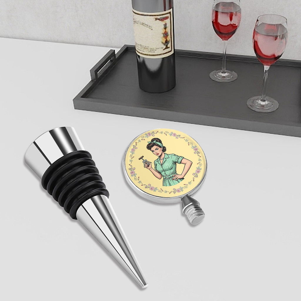 50s Retro Wine Bottle Stopper – Reusable Wine Saver