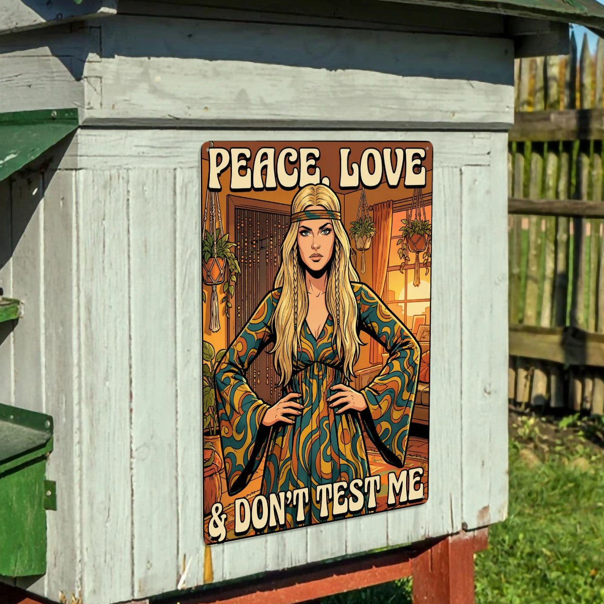 70s Retro Metal Tin Sign 16"x12" (Vertical)